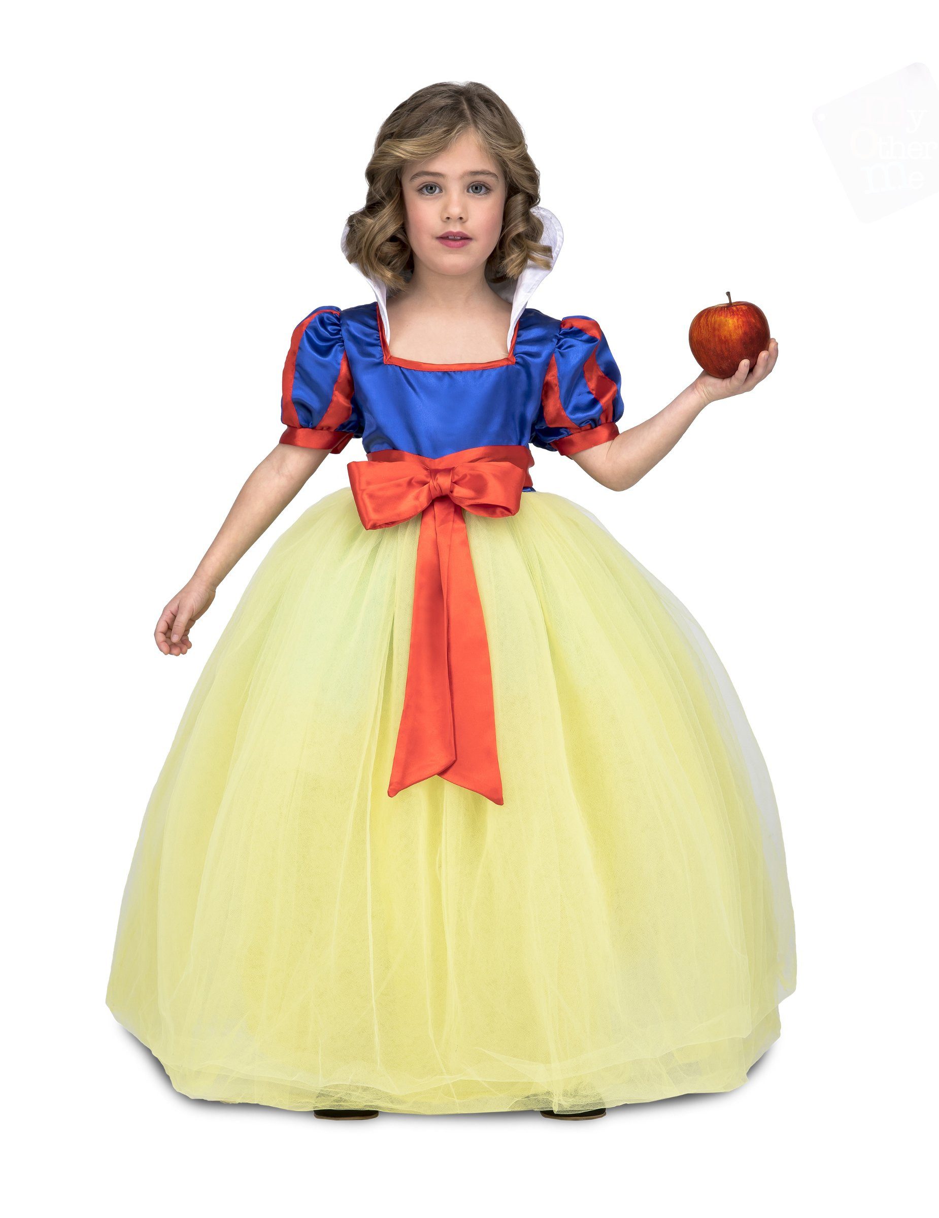 Viving Costumes Prinzessin-Kostüm Märchen-Prinzessin-Kostüm für Mädchen Faschingskostüm gelb-blau-rot