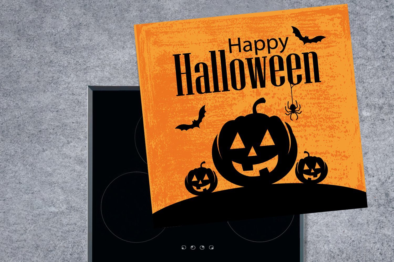 MuchoWow Herdblende-/Abdeckplatte Halloween Illustration Kürbisse, tlg), 78x78 für küche Vinyl, Arbeitsplatte (1 Ceranfeldabdeckung, cm