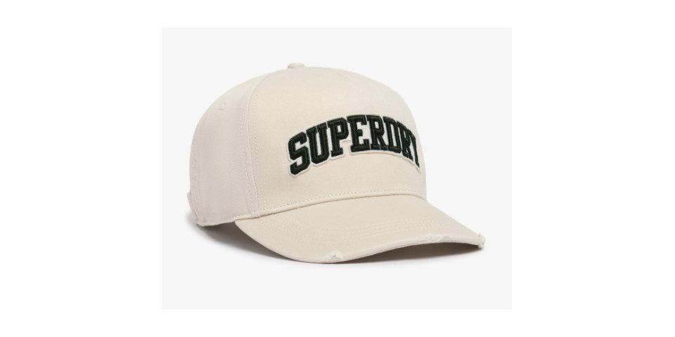 Superdry Baseball Cap VARSITY LOGO TRUCKER CAP LIGHTER STONE