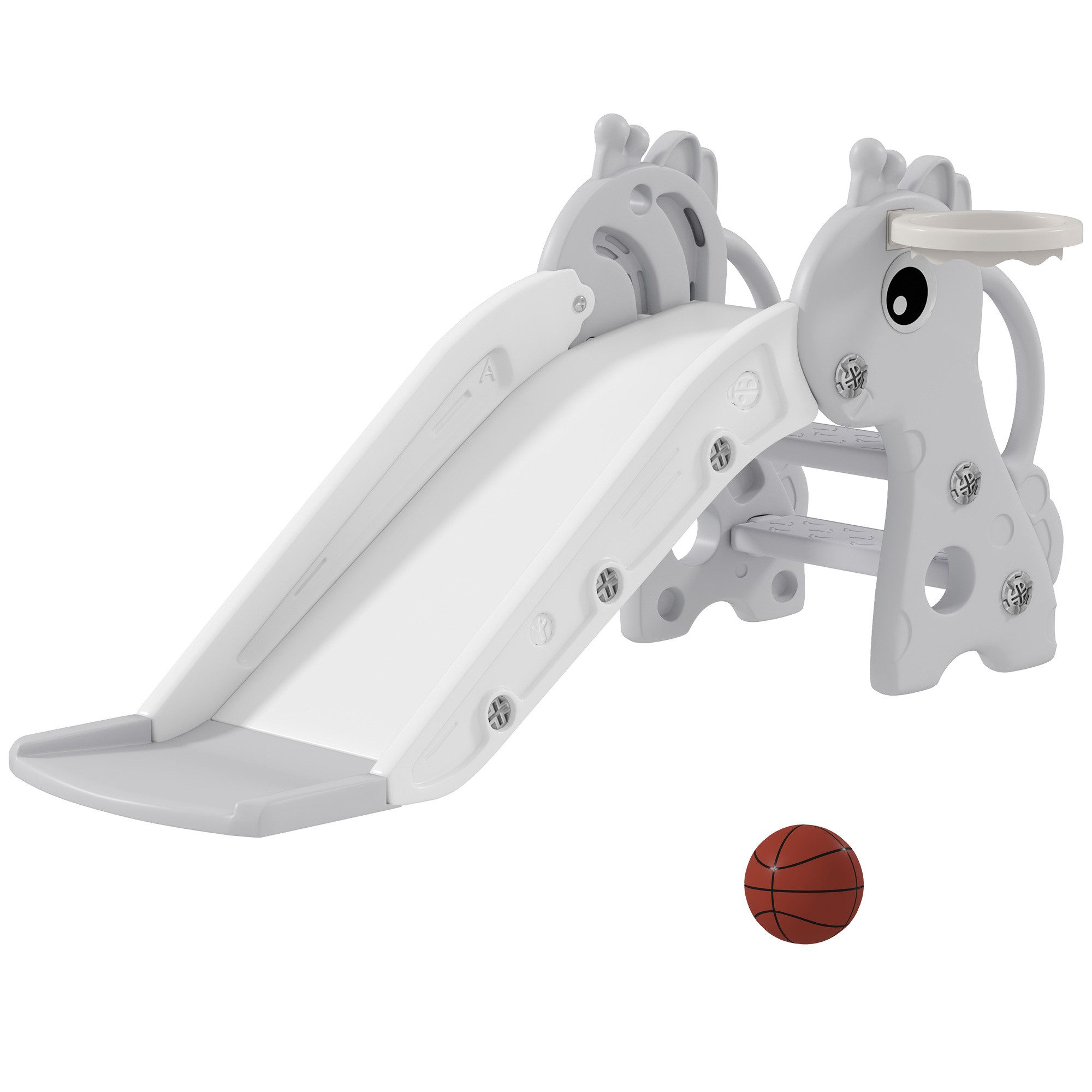 AIYAPLAY Rutscher Kinderrutsche, 3 in 1, Kleinkinderrutsche mit Basketballk günstig online kaufen