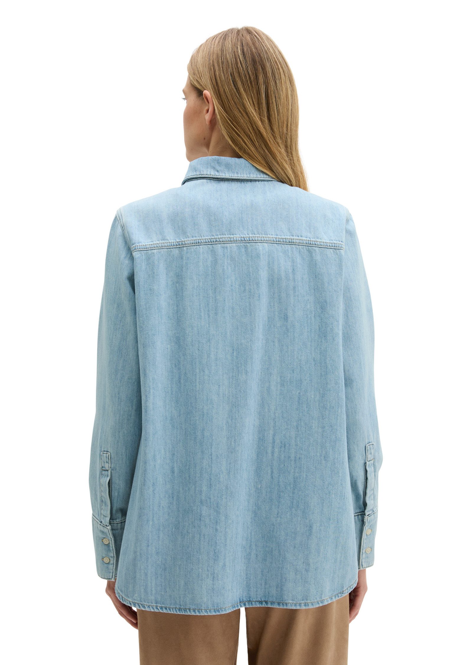 Marc O'Polo Jeansbluse aus fließendem Organic Cotton