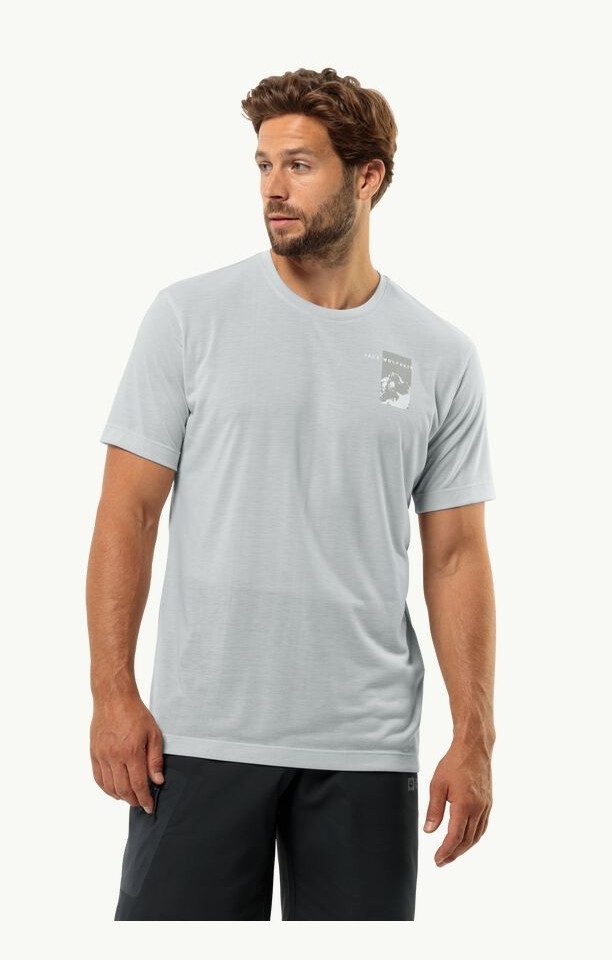 Jack Wolfskin T-Shirt VONNAN S/S GRAPHIC T M COOL GREY