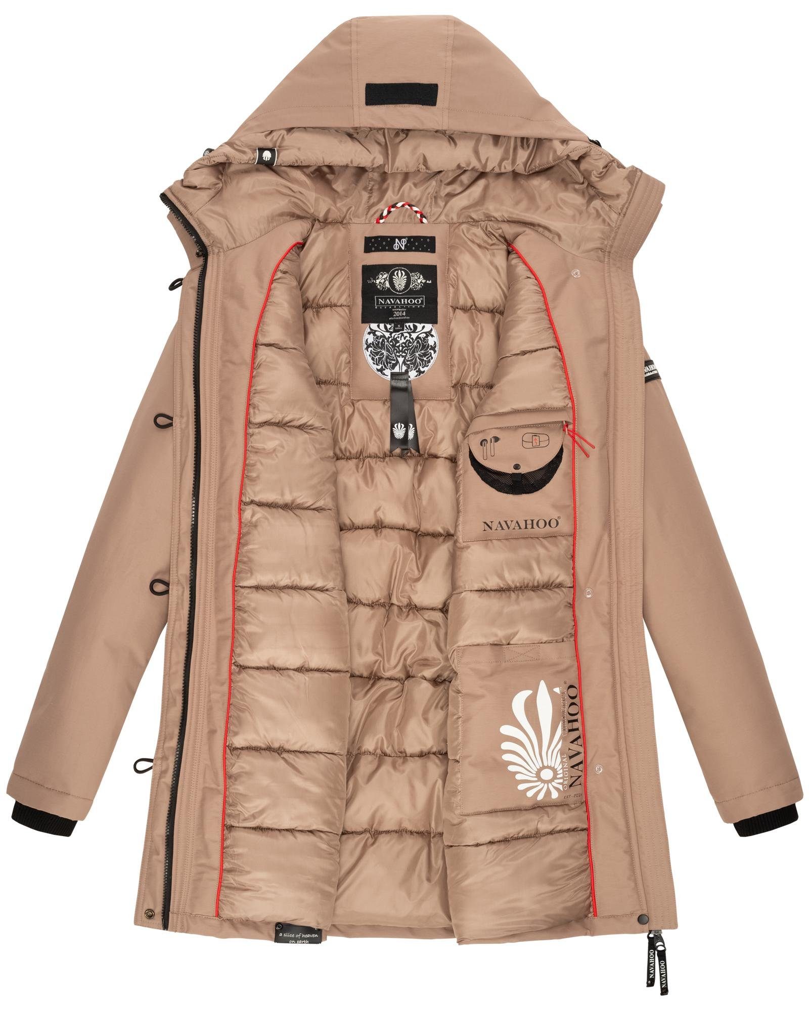 Freezestoorm wasserdichter gefütterter, Wintermantel taupe Navahoo Warm Winterjacke