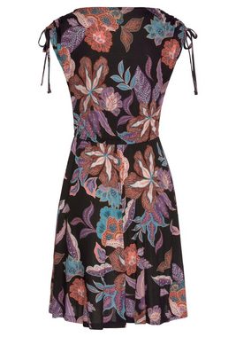 Vivance Jerseykleid mit großem Blumendruck, leichtes Sommerkleid, Strandkleid