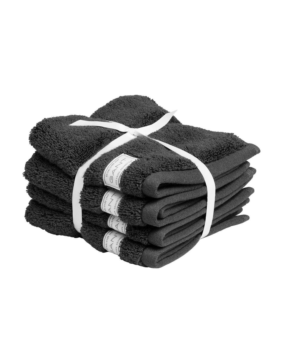 Gant Gästehandtücher Seiftuch, Organic Premium 4er -, Towel, Pack (4-St) Dunkelblau