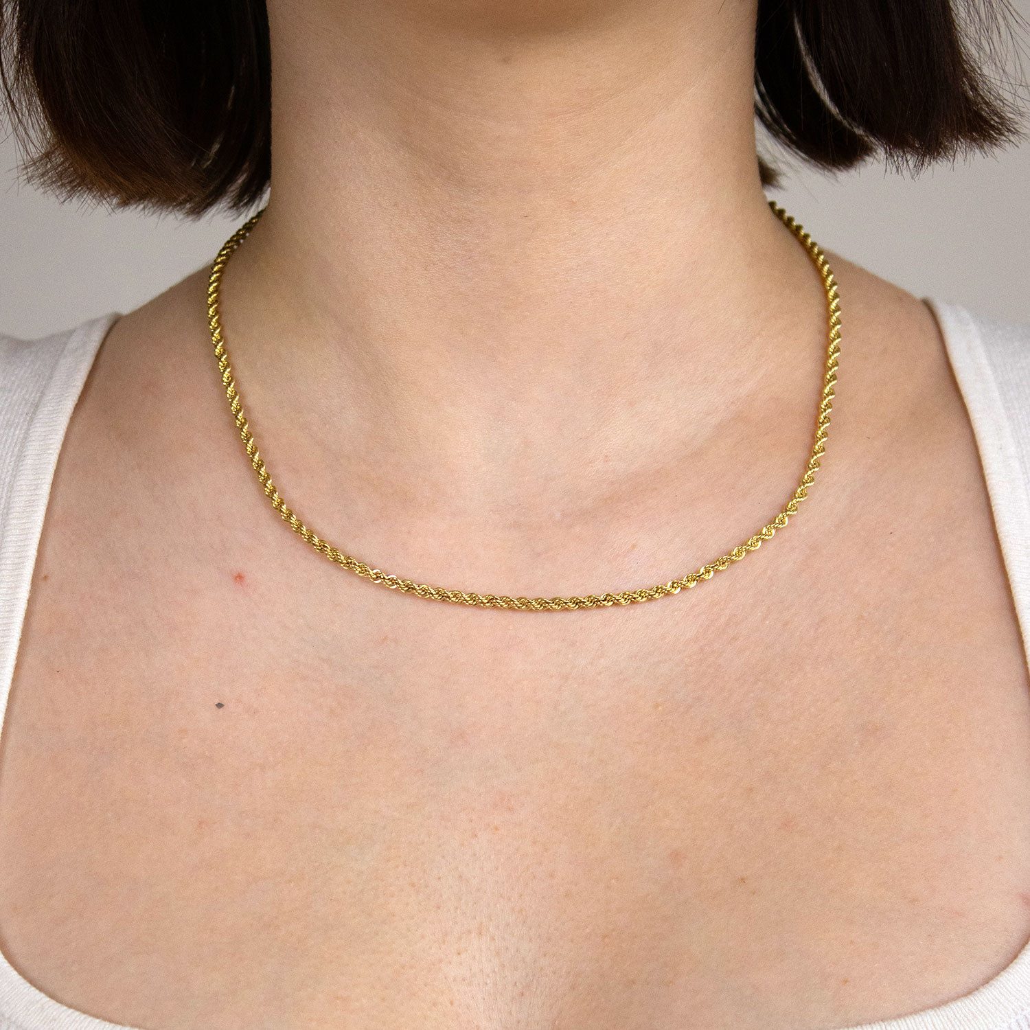 HOPLO Goldkette Goldkette Kordelkette hohl Breite 2,7 mm Länge 19 cm 333-8 günstig online kaufen