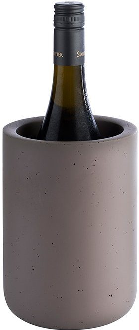 APS Wein- und Sektkühler Element, Maße ca. Ø 12 cm, Höhe 19 cm, Innendurchmesser ca. 9,5 cm, aus Naturstein, für Flaschen und Getränke, auch als Vase einsetzbar