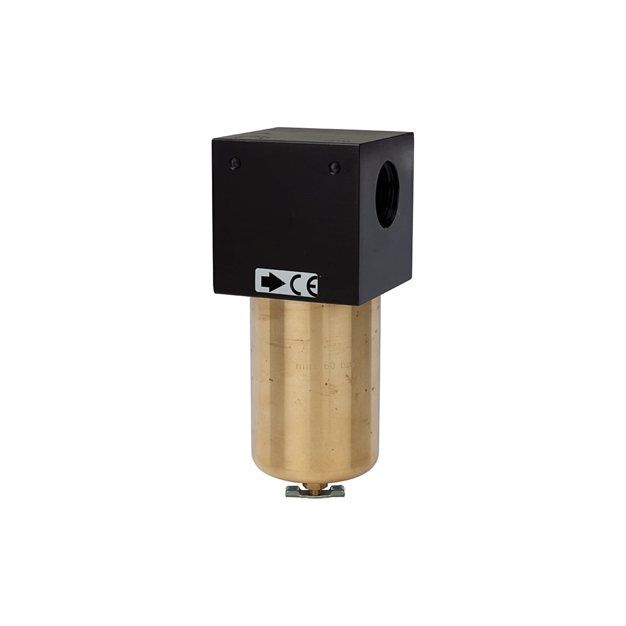 RIEGLER Luftfilter Riegler Mikrofilter für hohe Drücke bis 60 bar, Handablassventil, G 1