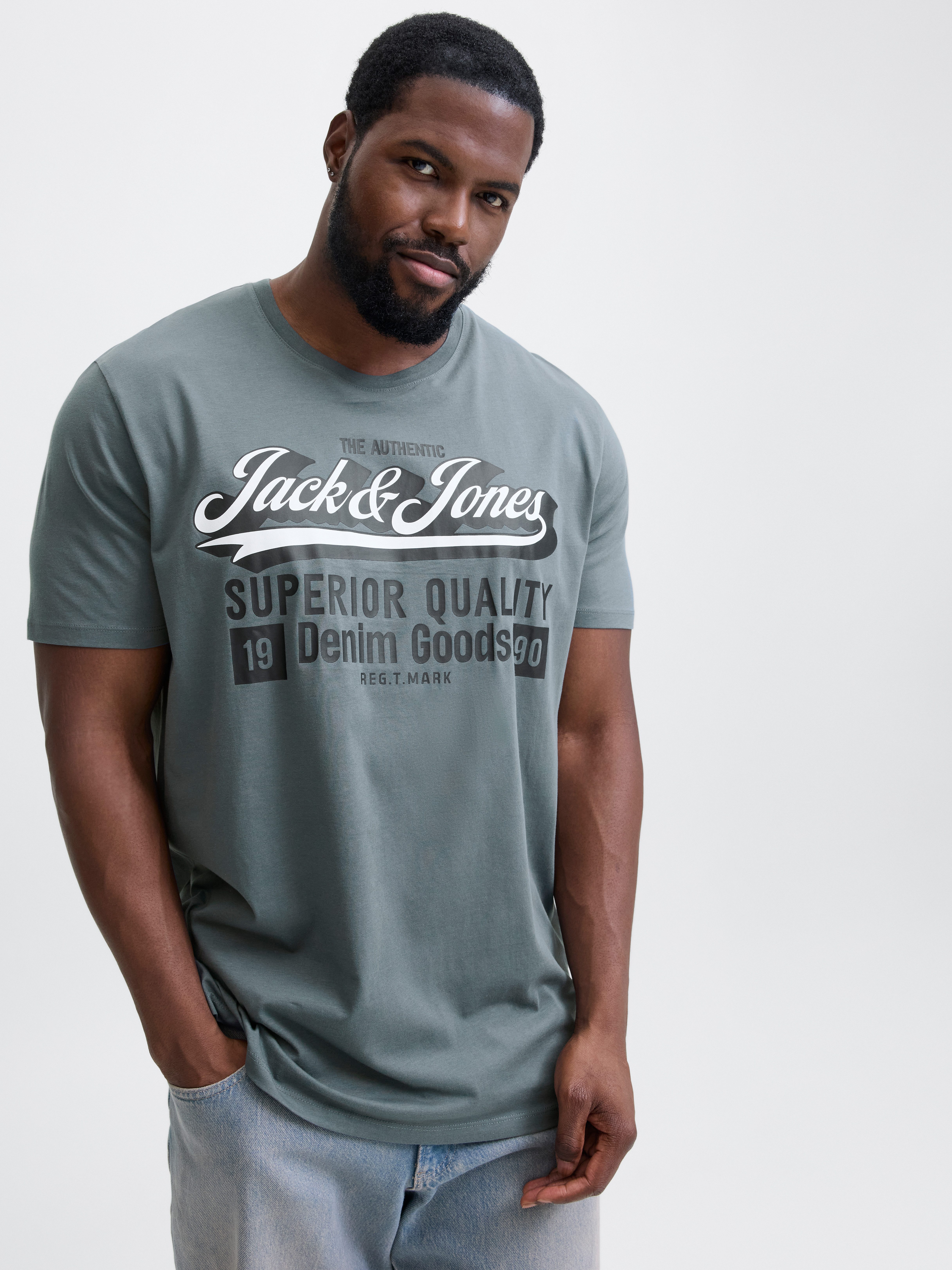 Jack & Jones PlusSize T-Shirt JJELOGO TEE SS ONECK 2 COL AW25 NOOS PLS günstig online kaufen