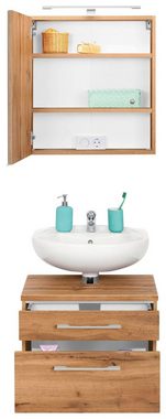 HELD MÖBEL Badmöbel-Set Davos, (2-St), Spiegelschrank und Waschbeckenunterschrank