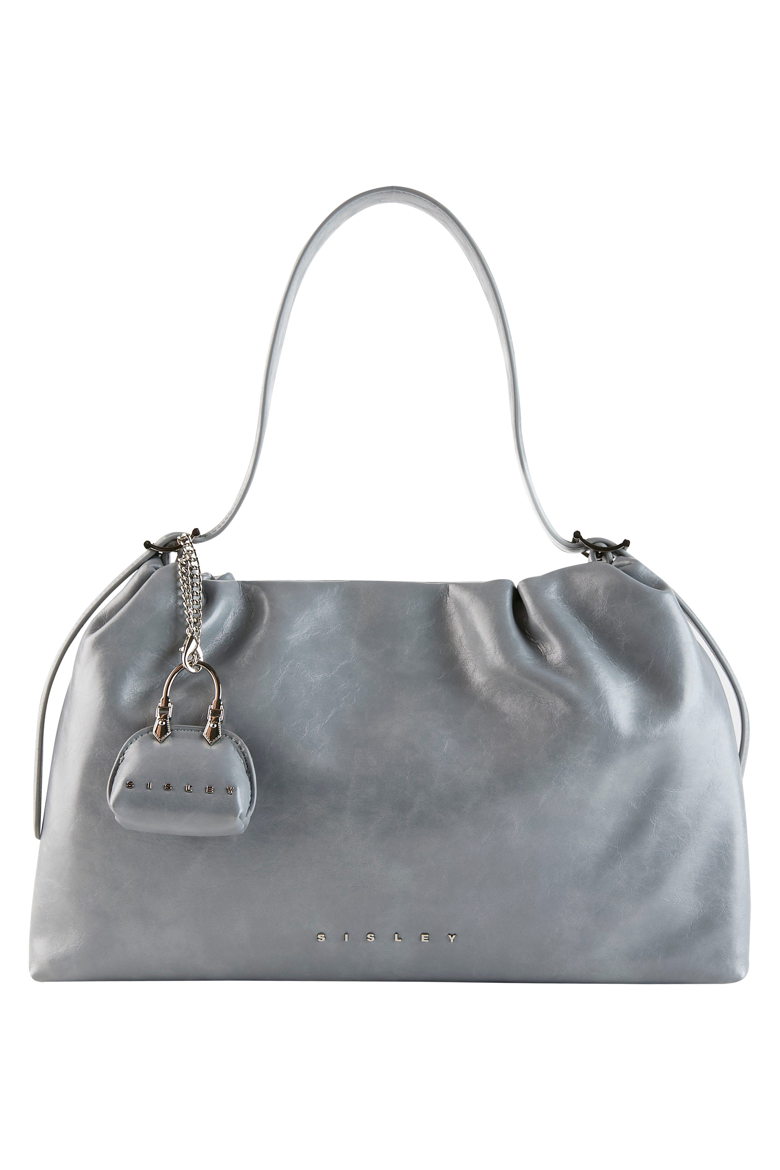 Schultertasche glänzende Damen Tasche groß – Elegante Handtasche mit Mini-Bag