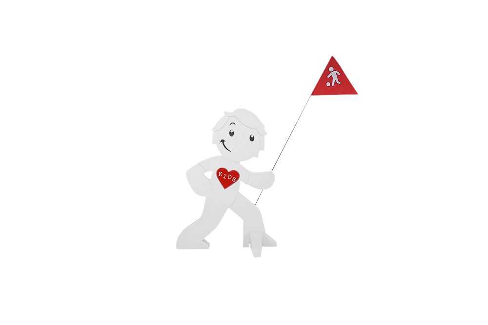 StreetBuddy Warnschild Warnfigur, Warnaufsteller, Warnschild für Kindersicherheit, (1 St)