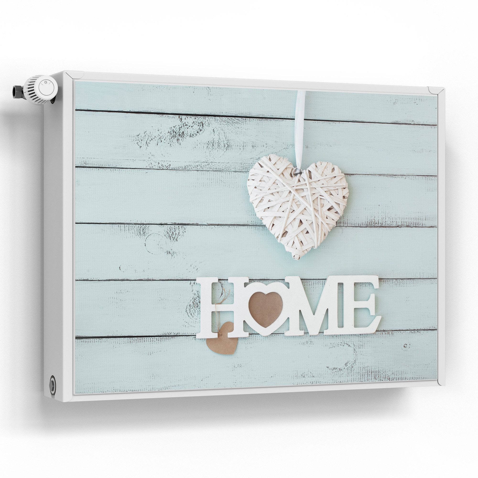 DEQORI Magnetfolie 'Holzschrift HOME', beschreibbar Heizung Magnetmatte magnetisch Magnetfolie