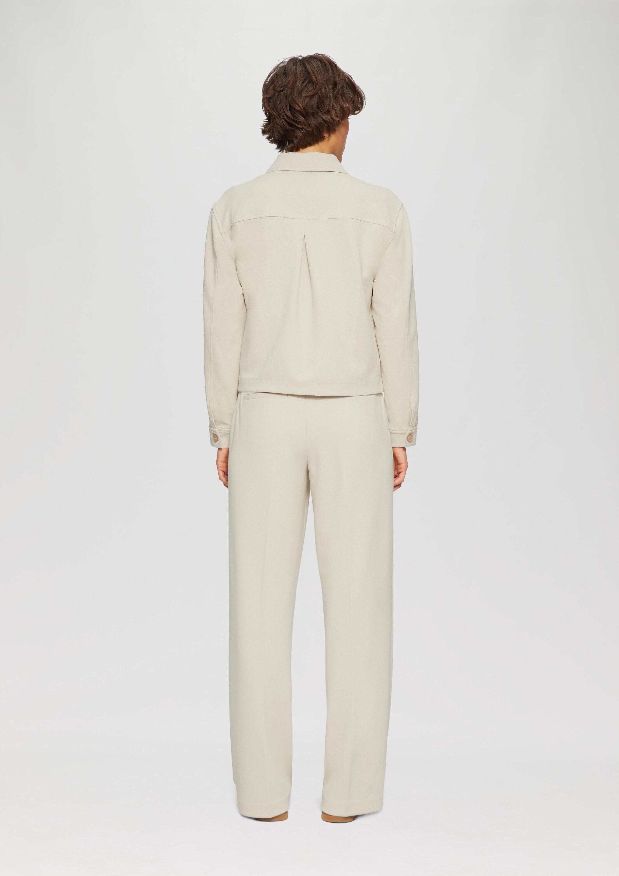 s.Oliver Chinos Hose Wide-Leg-Hose aus Struktur-Jersey