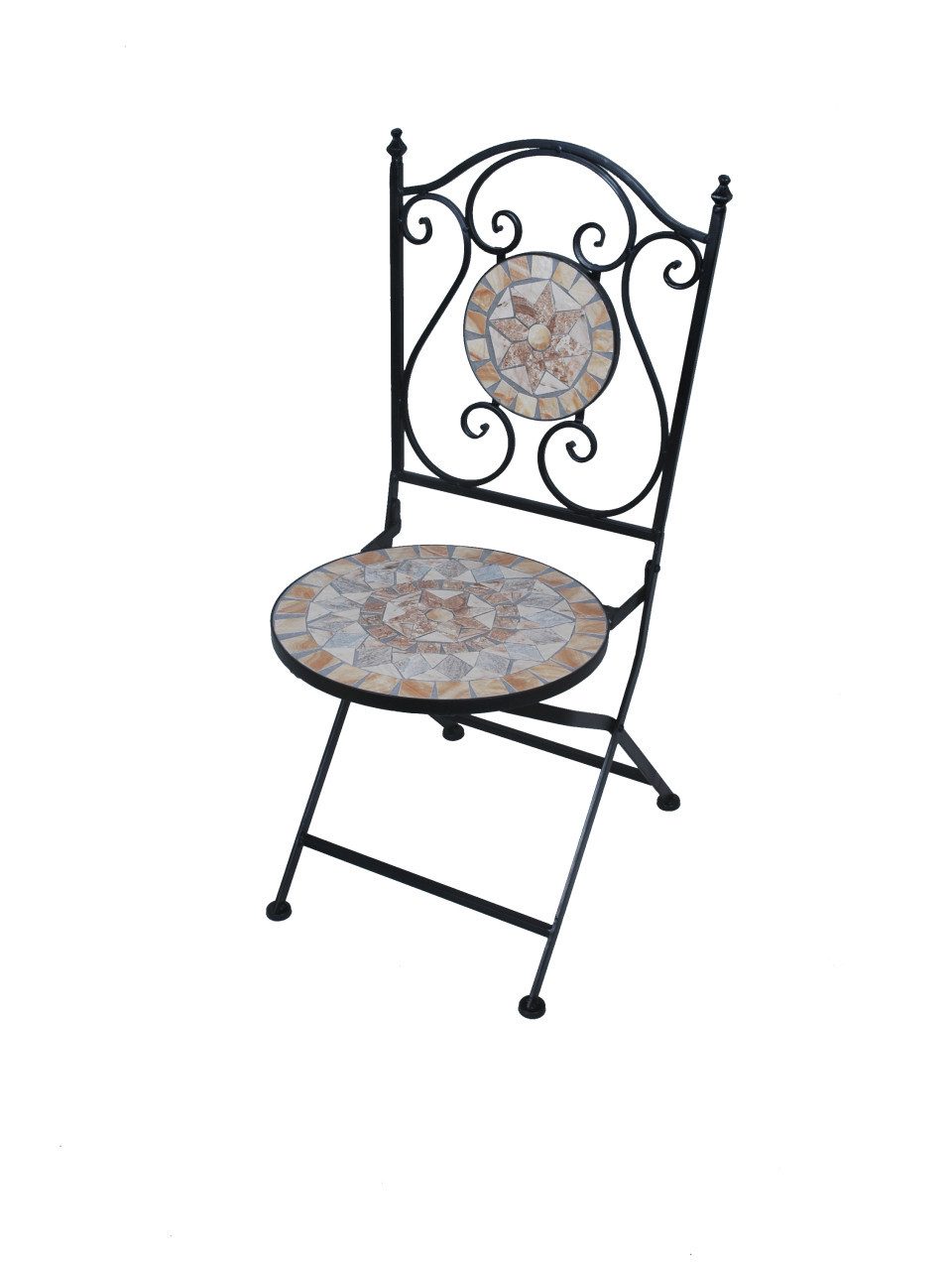 Primaster Klappstuhl Primaster Stuhl Provence Mosaik, Klappbar witterungsbeständig