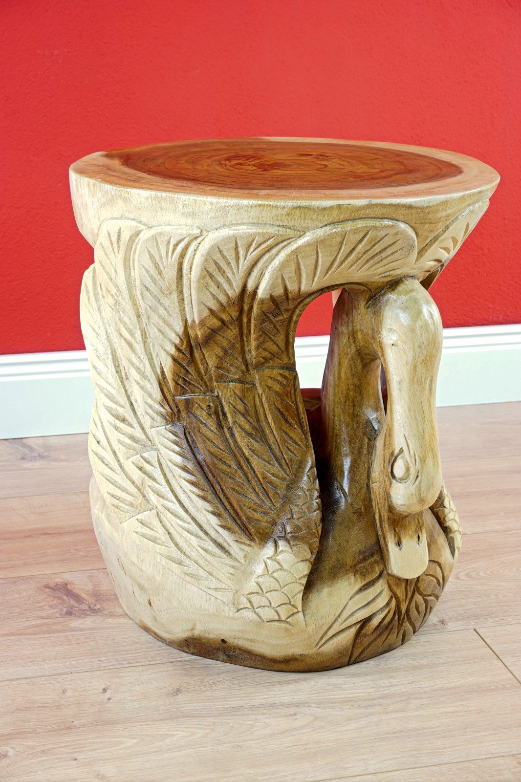 Kinaree Blumentisch Holz Beistelltisch SORONG, Schnitzerei günstig online kaufen