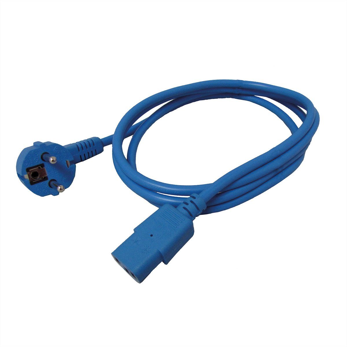 ROLINE Netzkabel, gerade IEC-Buchse Stromkabel, Schutzkontakt, CEE 7/7, Typ-E/F Männlich (Stecker), IEC320 C13, Kaltgeräte, 10A Weiblich (Buchse) (180.0 cm)