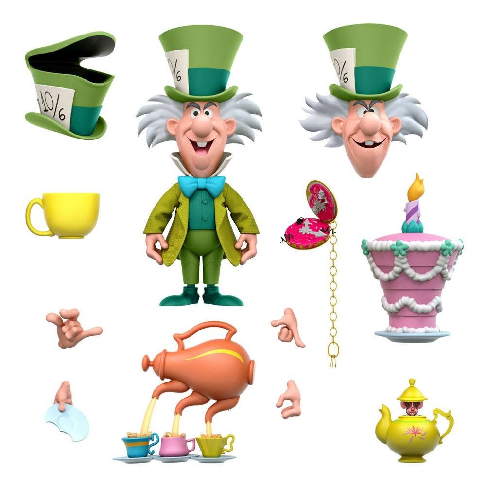 Super7 Actionfigur Alice im Wunderland Disney Ultimates The Tea Time Mad Hatter