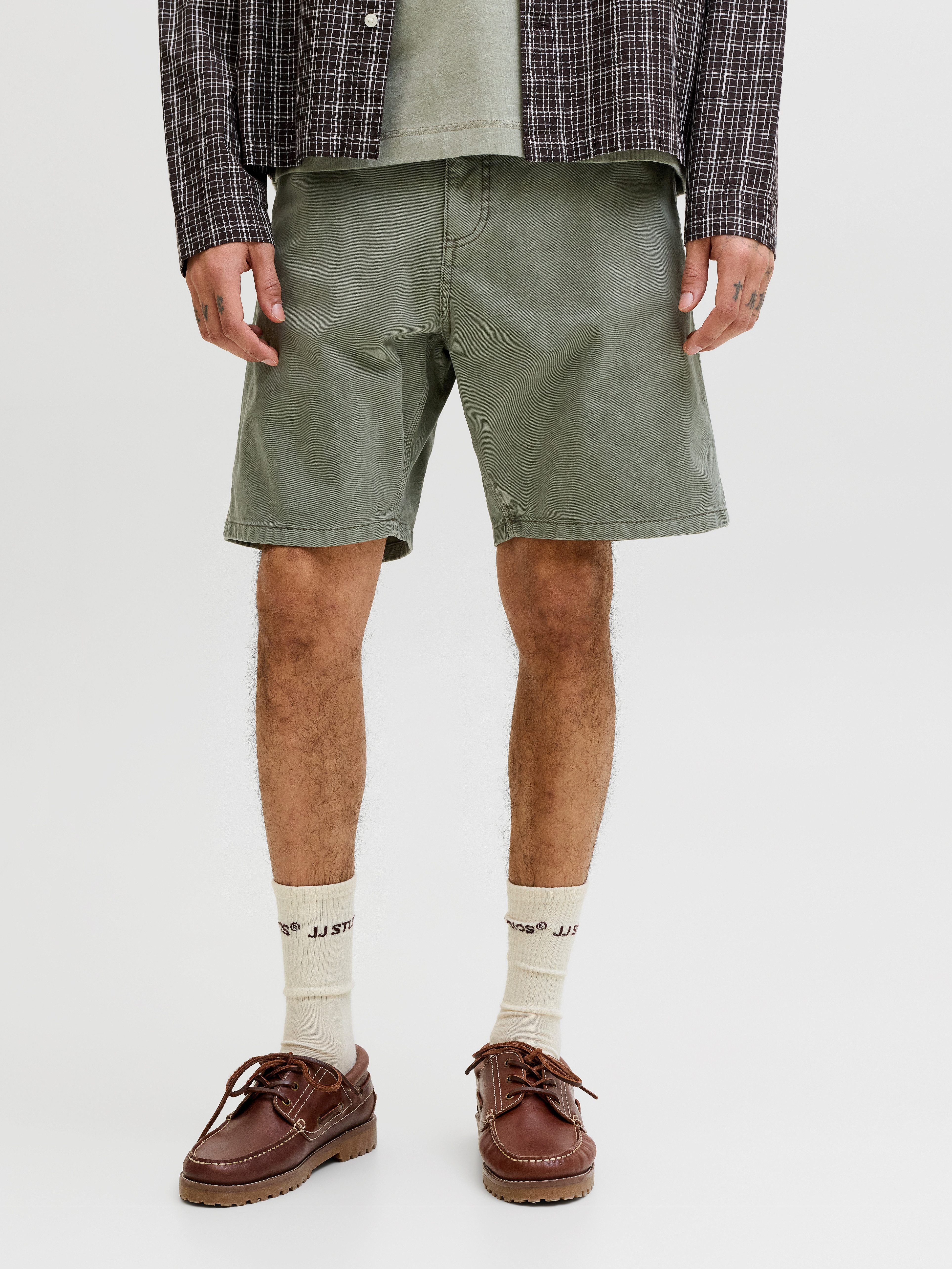 Jack & Jones Chinoshorts JPSTTONY RAYE WORKER SHORT MID SN Baumwolle, 5-Pocket Style