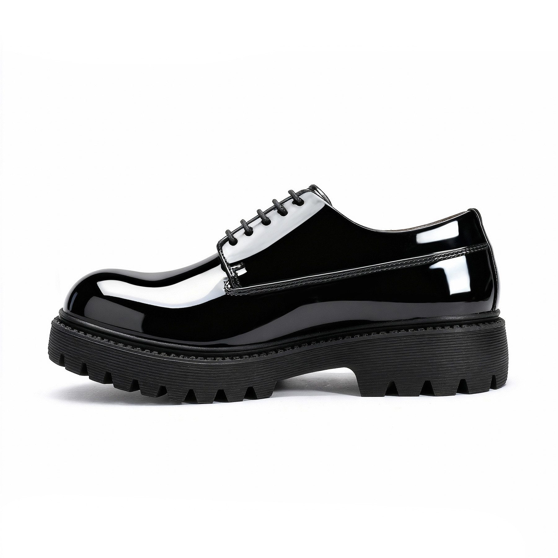 Allthemen Schnürschuh Klassische Herren Derbyschuhe mit dicker Sohle Vintage Schnürschuhe