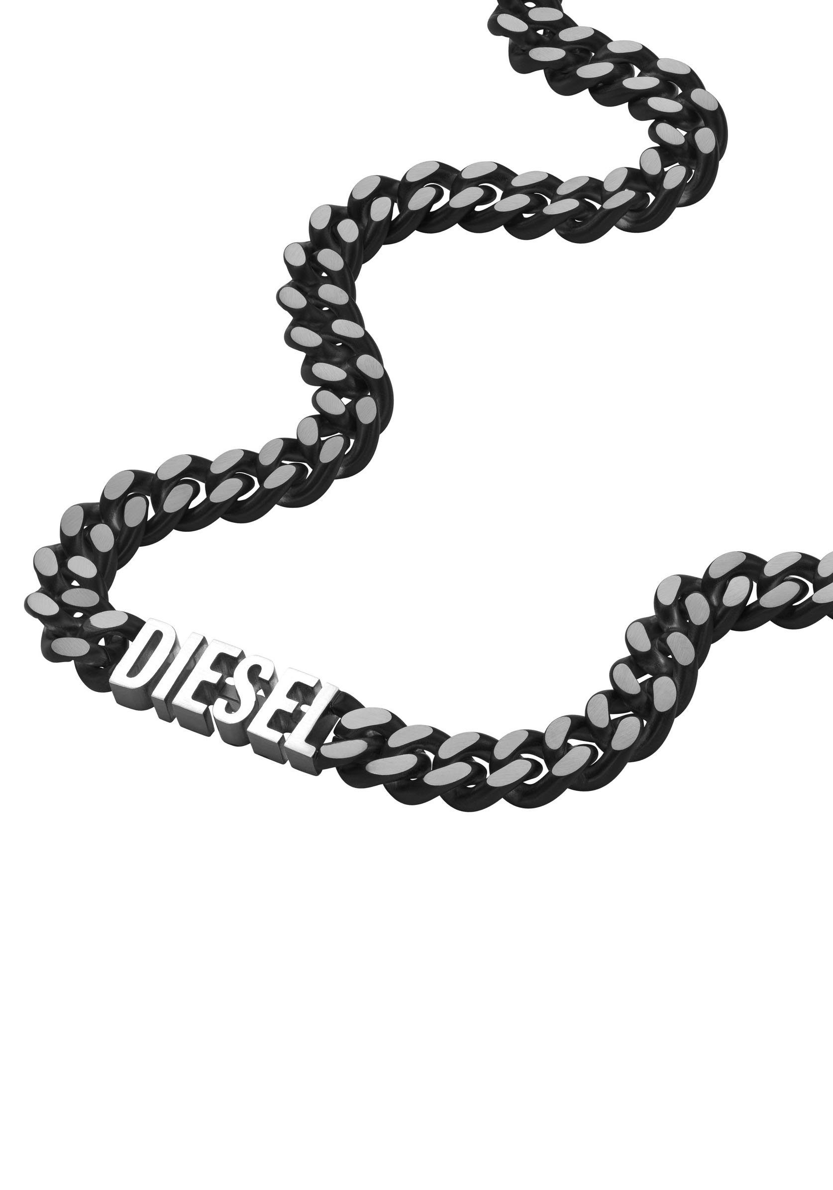 Diesel Kette mit Halsschmuck Geschenk! Schmuck Shirt, Jeans, Sneaker, Parfüm Panzerkette zu Edelstahl Anhänger Underwear, STEEL, Hoodie, 