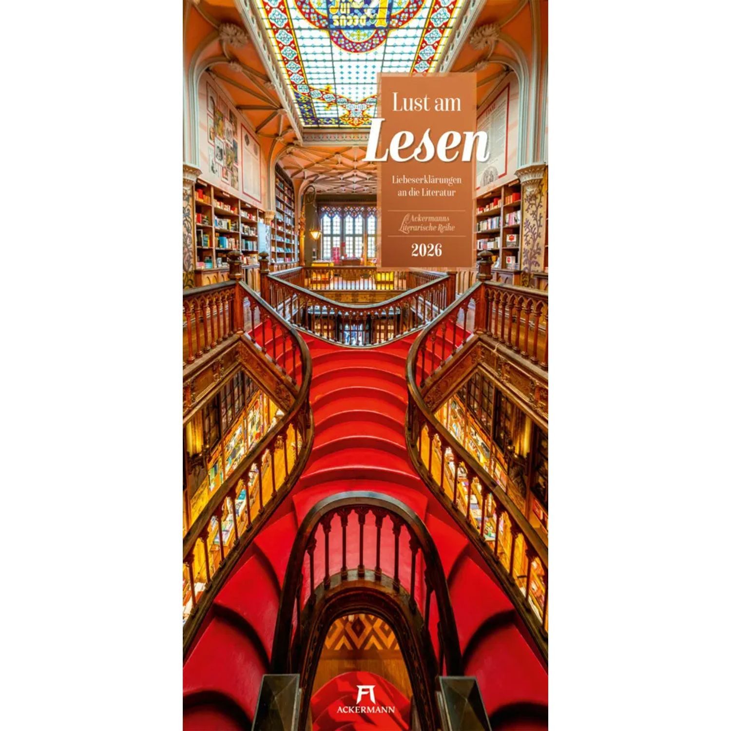 Ackermann Wandkalender Lust am Lesen Literatur-Kalender 2026