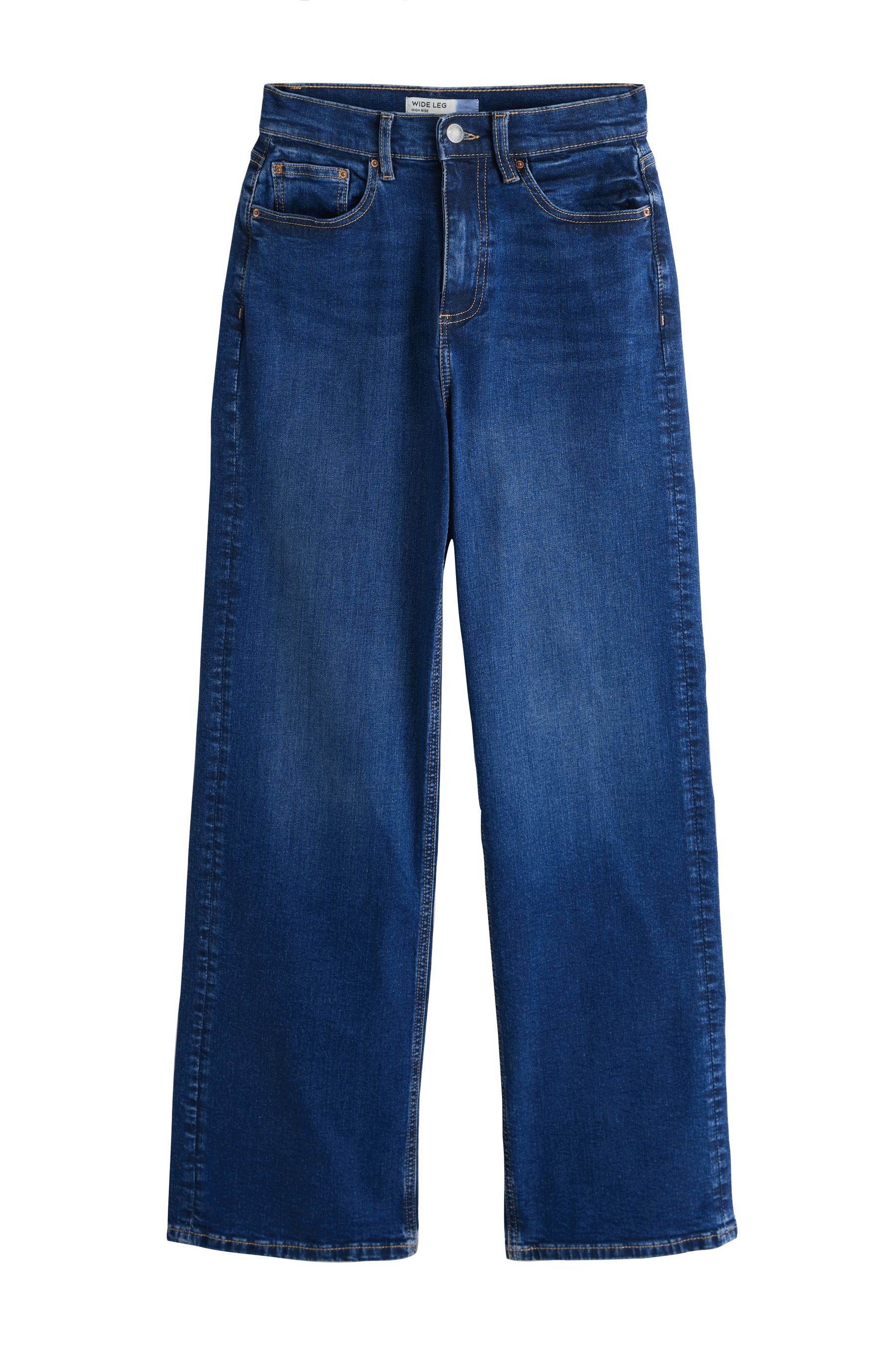 Next Stretch-Jeans Hochbund-Jeans mit weitem Bein, Kurzgröße (1-tlg)