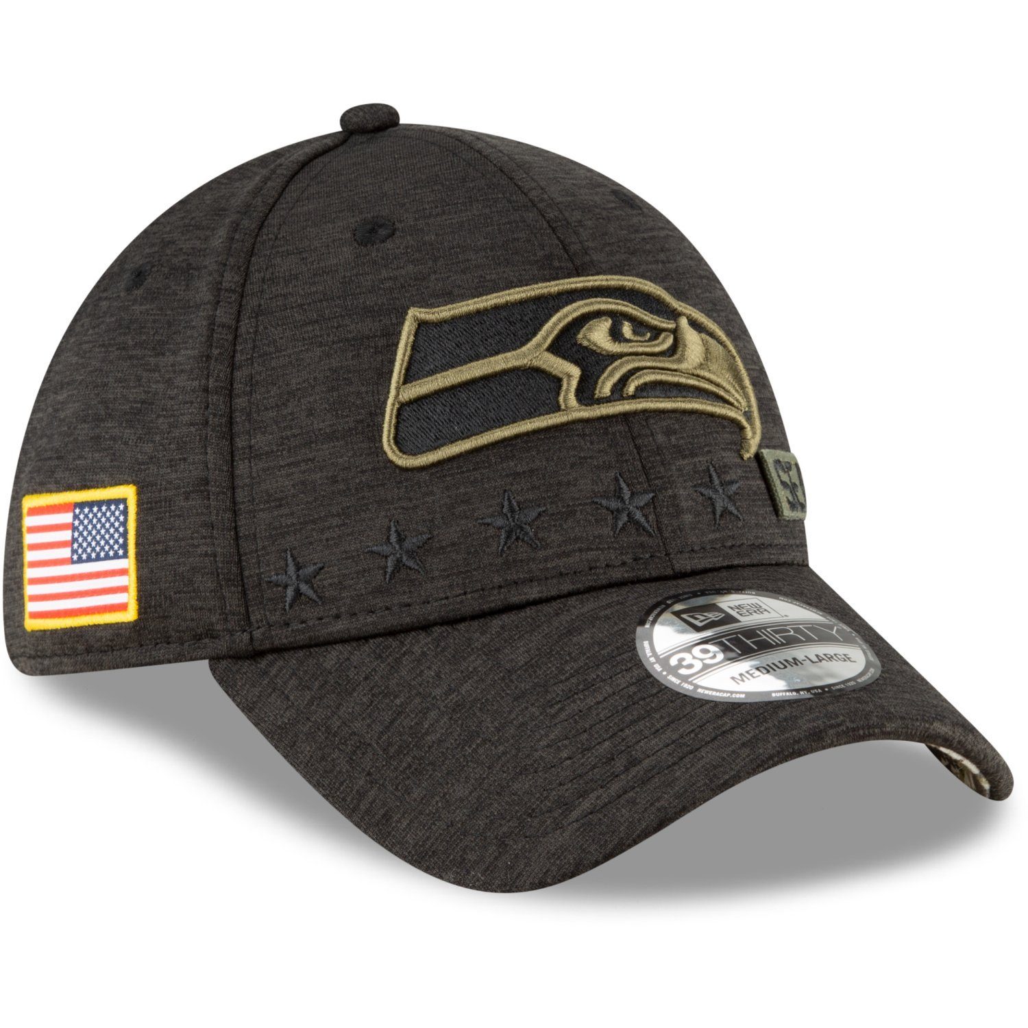 2020 to 39Thirty Seattle Cap Salute NFL Teams Service Era New Flex Seahawks