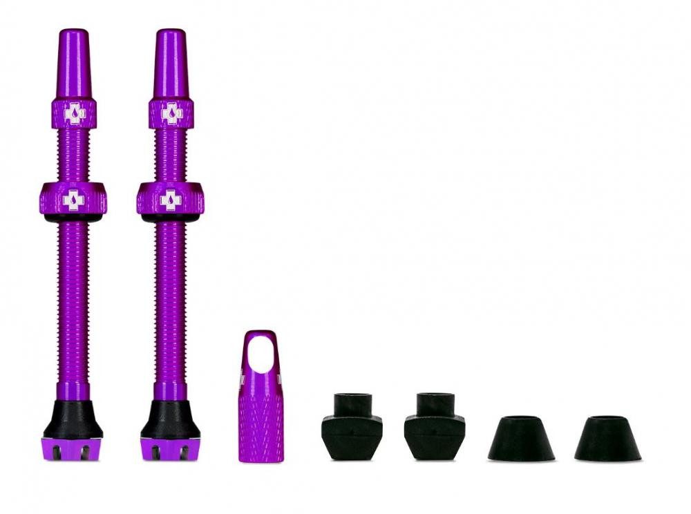 Muc-Off Fahrradreifen Muc Off Tubelessventil V2 SV 44mm lila Aluminium