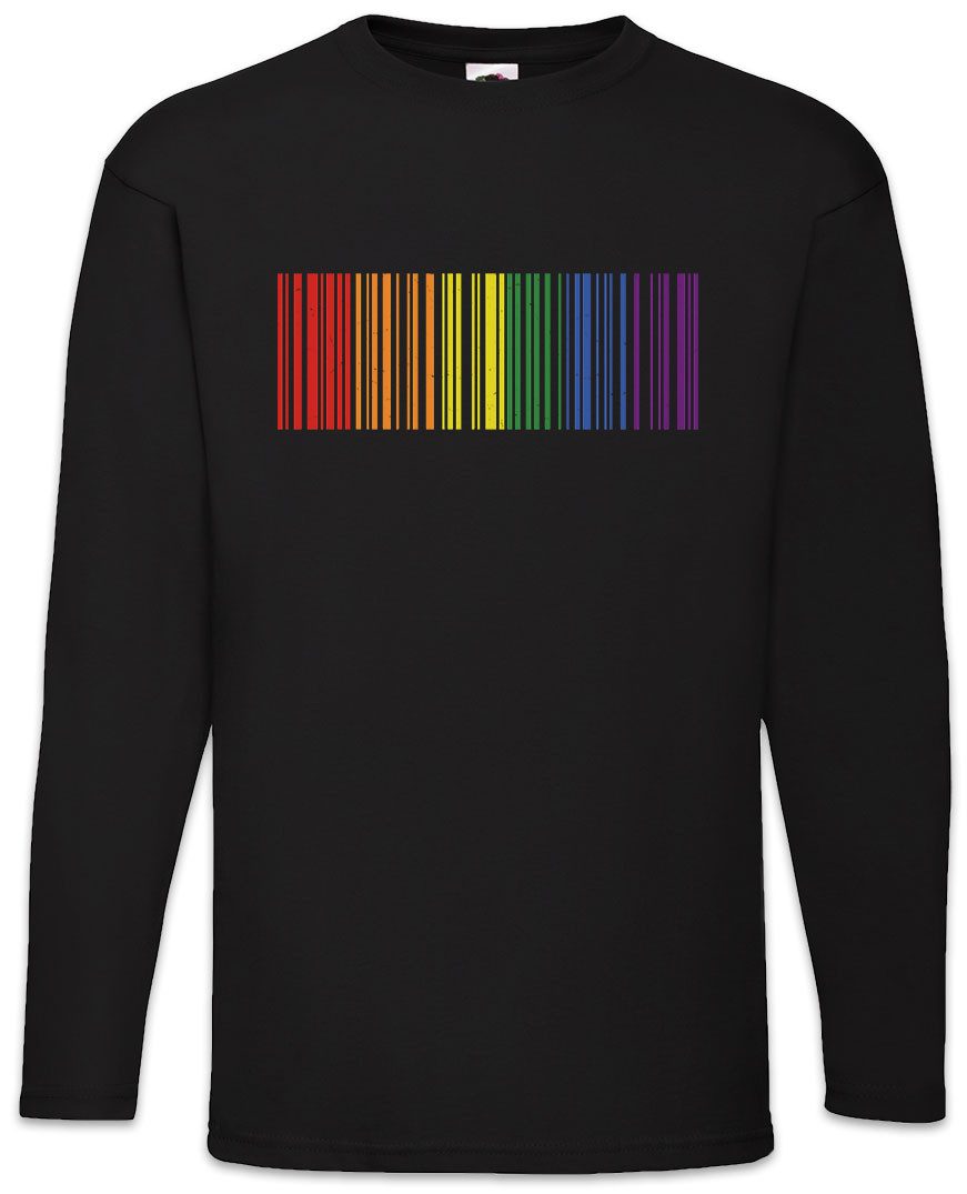 Langarmshirt Rainbow Barcode Langarm T-Shirt LGBTQ Gay Regenbogen Pride Schwul