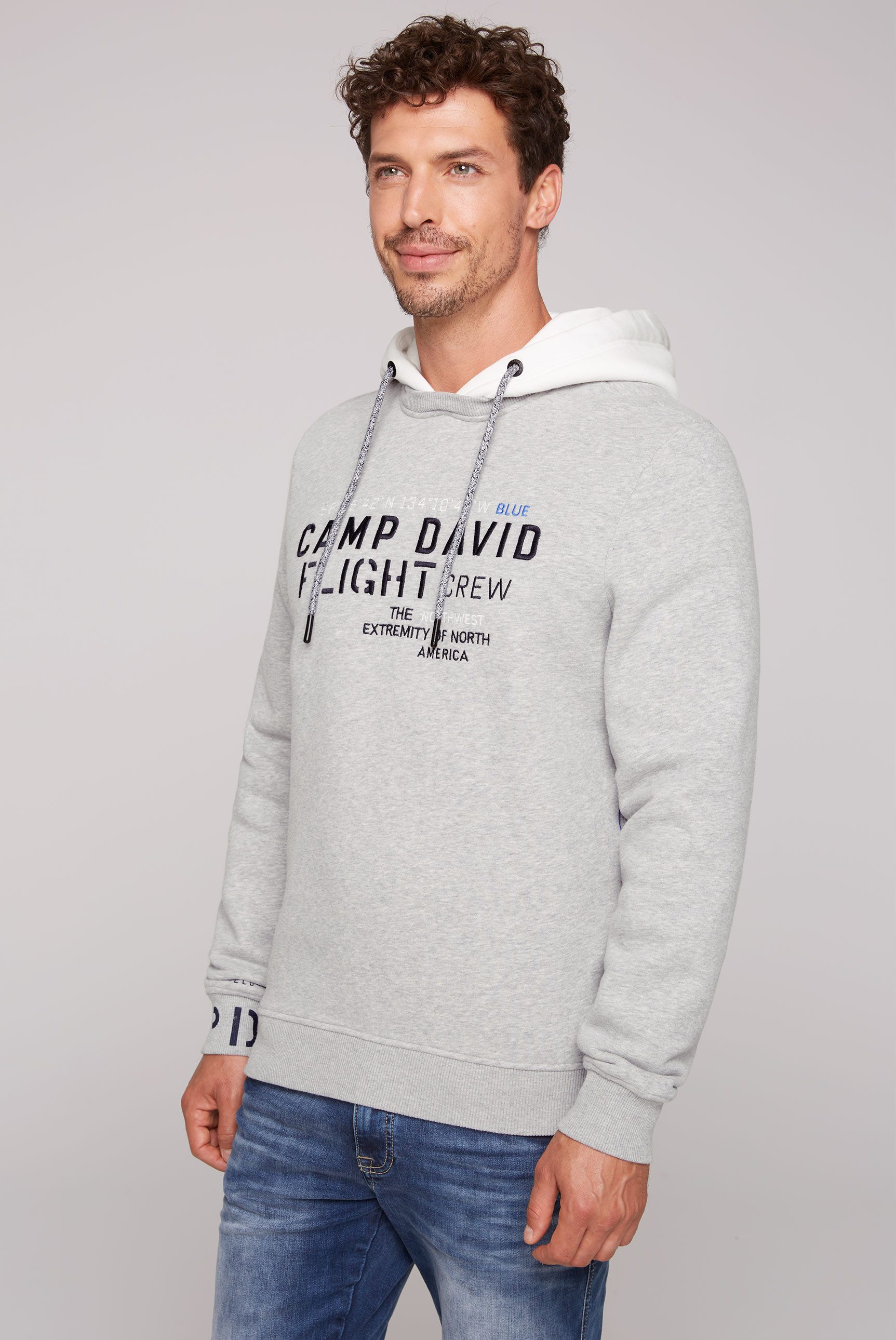 CAMP DAVID Kapuzensweatshirt mit Frontprint