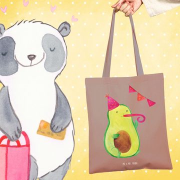 Mr. & Mrs. Panda Tragetasche Avocado Geburtstag - Braun Pastell - Geschenk, Feier, Gesund, Einkauf (1-tlg), Modisches Design