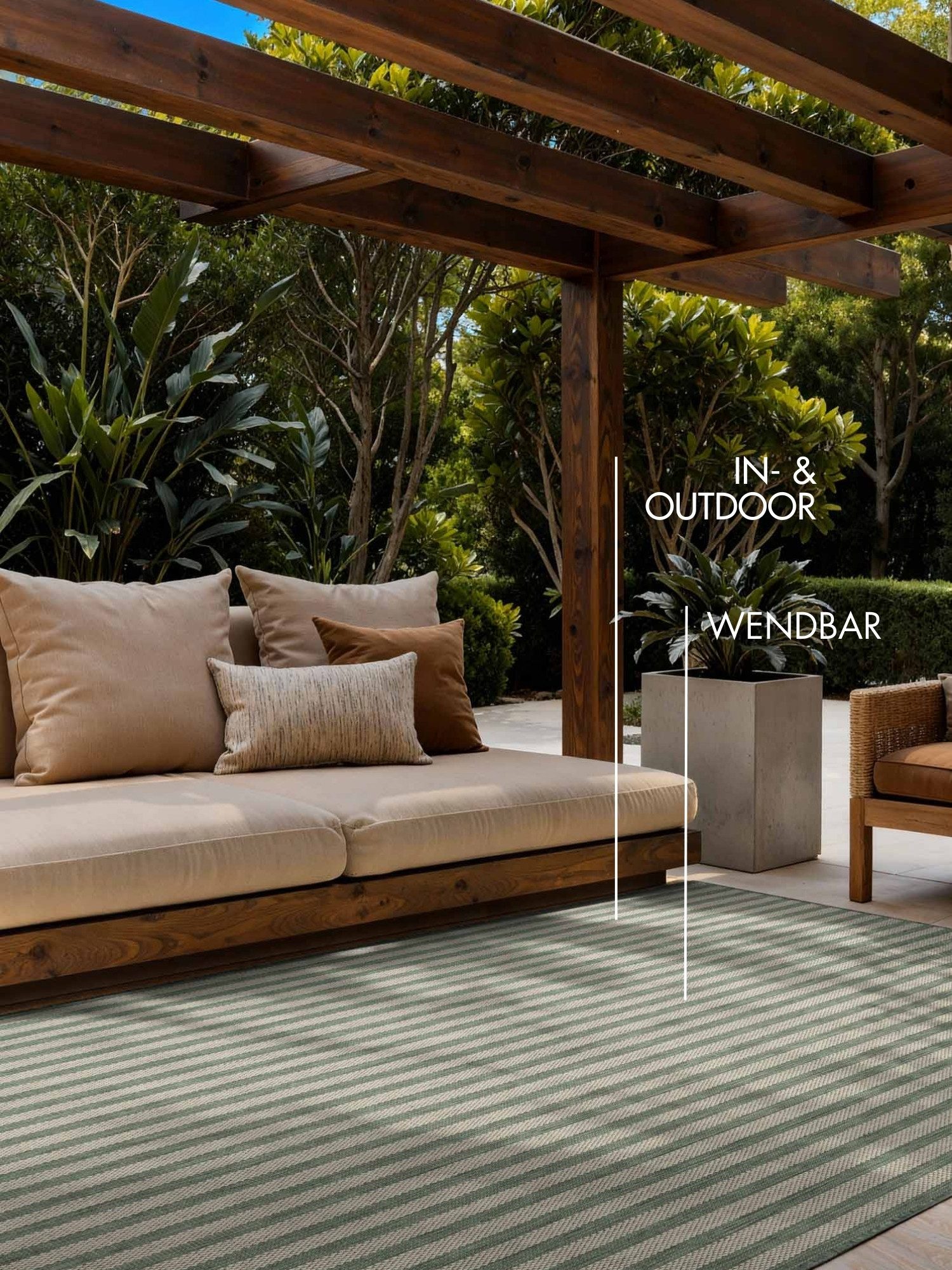 Ted Baker Teppich Linley, Wendeteppich, rechteckig, Höhe: 8 mm, Designteppich, Wetterfest, Pflegeleicht, Modern, Wohnzimmer, Terrasse