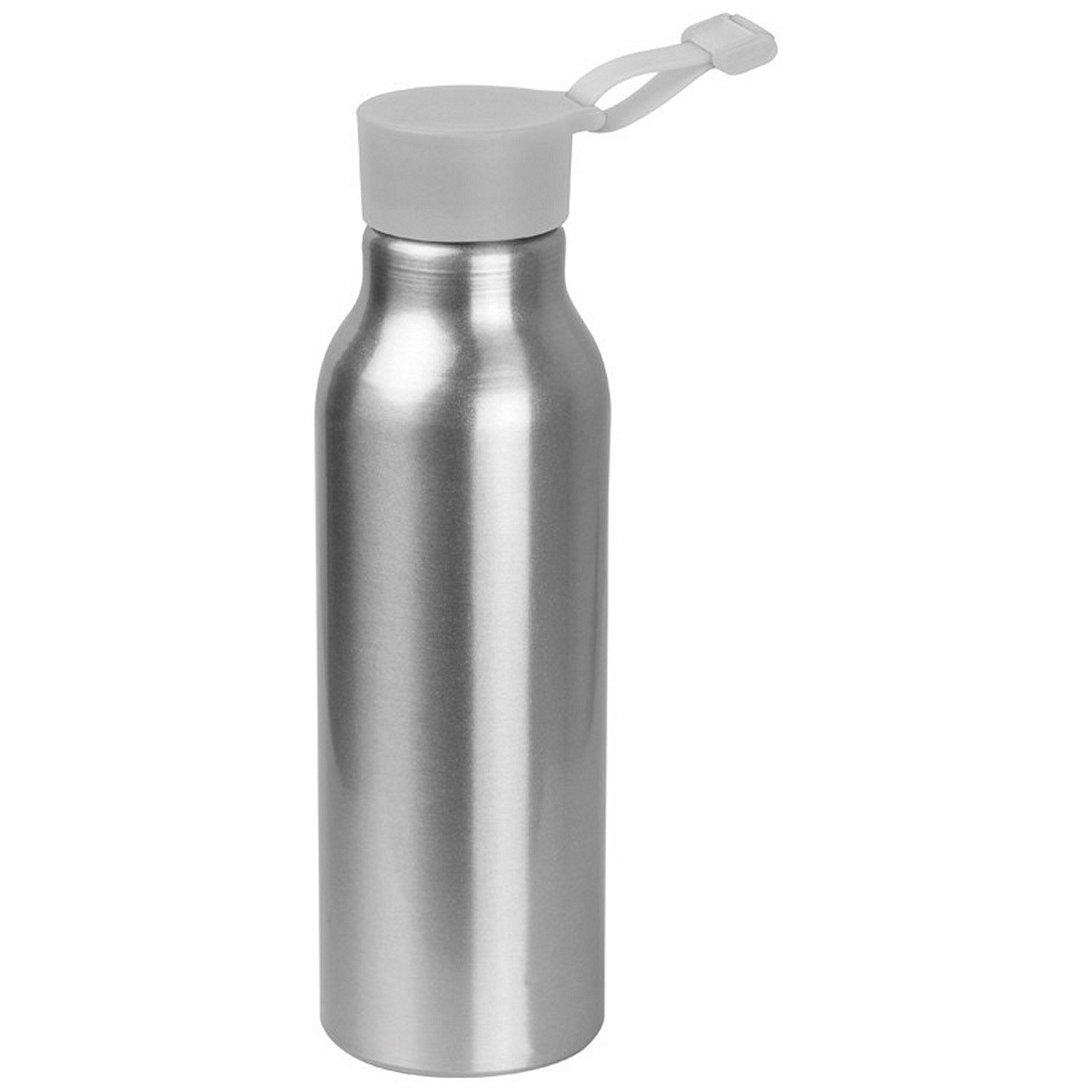 Macma Trinkflasche Alu Trinkflasche / Füllvermögen von 600 ml / mit silbergrauen Silikond von Macma