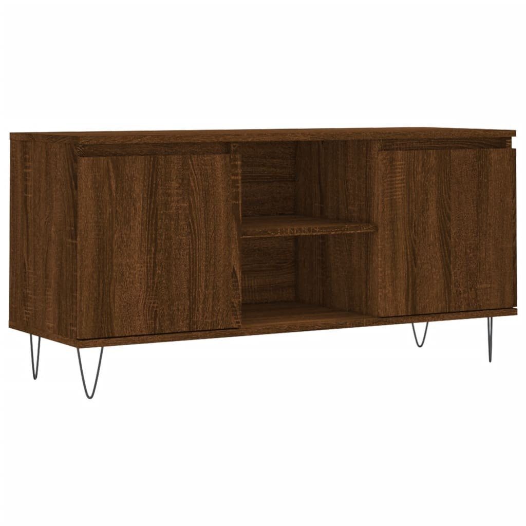 Eiche cm Eichen-Optik 104x35x50 Holzwerkstoff TV-Schrank vidaXL Braune (1-St) TV-Schrank Braun