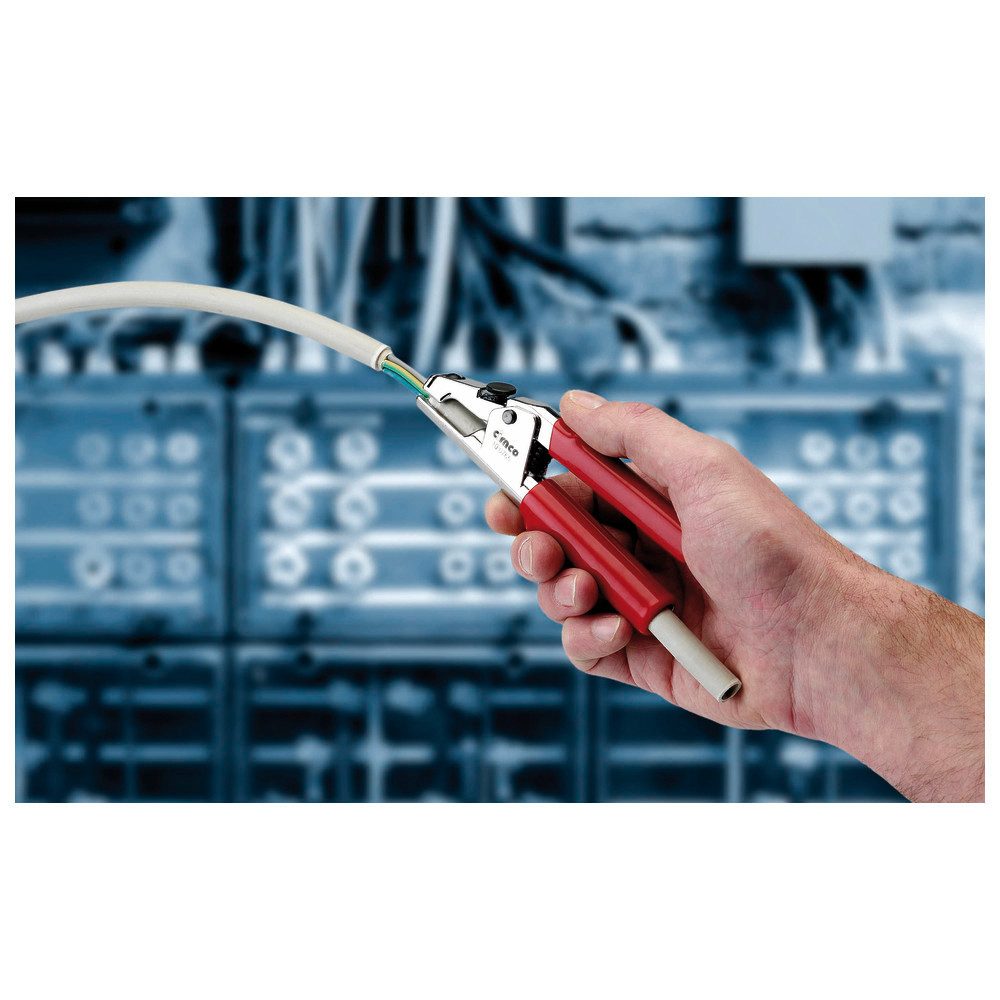 Cimco Abisolierzange Abmantelzange Kaiman, für Feuchtraumkabel bis 12 mm Ø