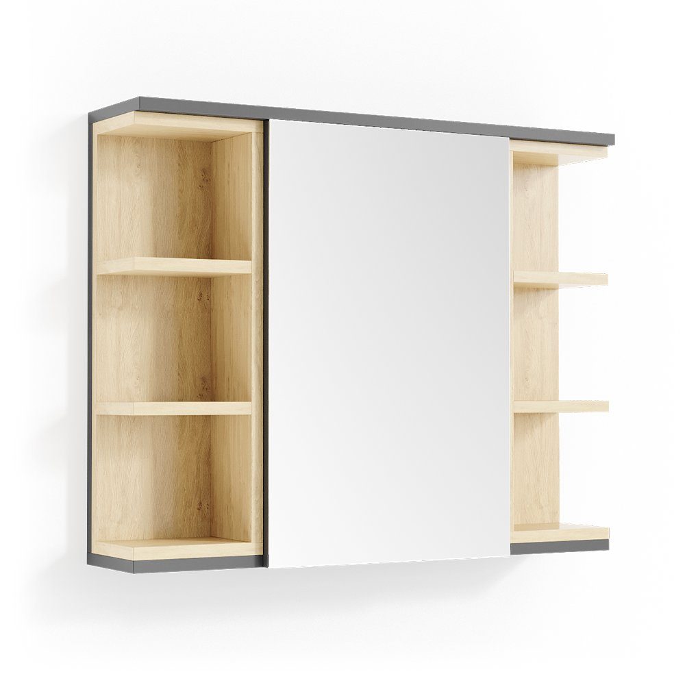 Vicco Badspiegelschrank Aquis Anthrazit/Sonoma 79 x 64 cm günstig online kaufen