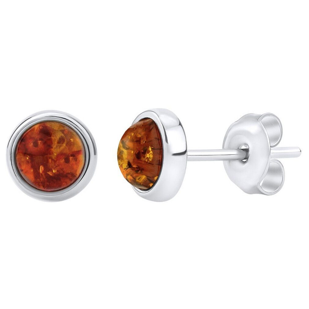 Ohrring-Set Silver earrings with natural Amber JAAJE330