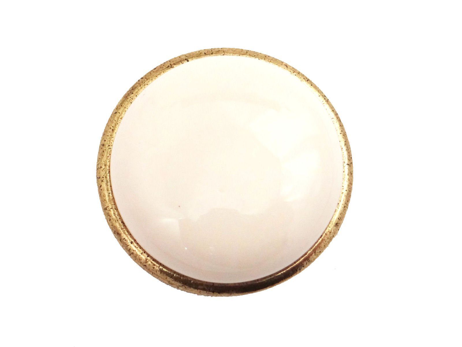 SO-TECH® Möbelknopf Porzellanknopf KARI Messing Antik mit verschiedenen Dekoren, antik vintage Landhausstil - incl. Schraube