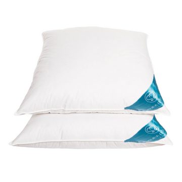 Kopfkissen Luxuriöses Kopfkissen, weiches Kissen für erholsamen Schlaf, Sandaro Home, mit Federfüllung, 80 x 80 cm, 1500g