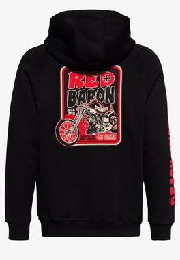 KingKerosin Kapuzensweatjacke Red Baron aufgeraute Sweatware