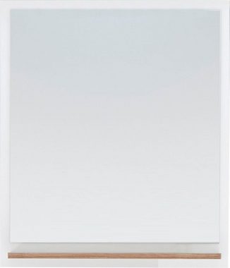 Saphir Badspiegel Quickset 923 Spiegel 60 cm breit mit Ablage, Flächenspiegel Weiß Glanz, Riviera Eiche quer Nachbildung
