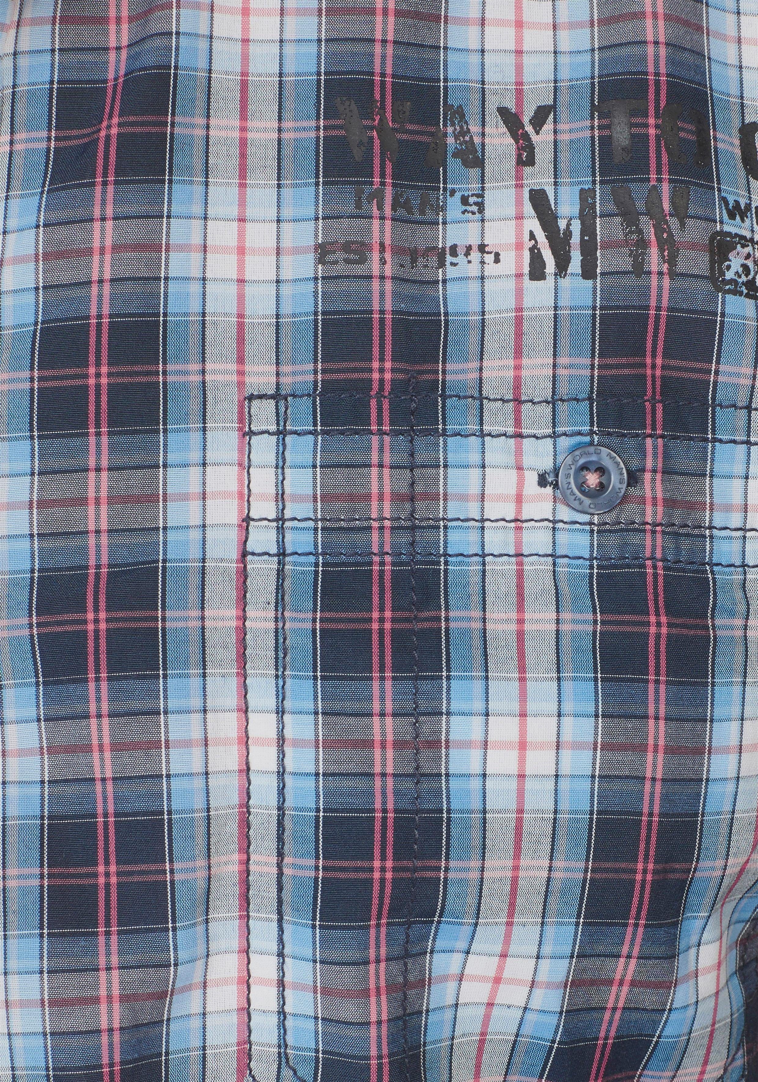 Man's World Kurzarmhemd mit kleinem Print
