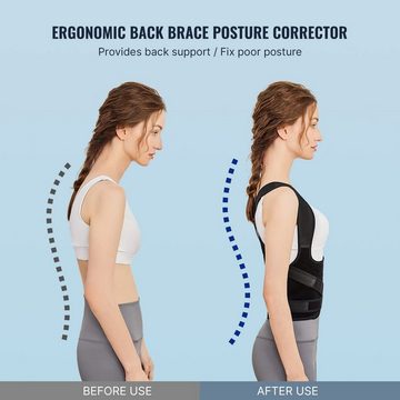 Aoucheni Bandagierunterlage Rückenschützer Rückenstützen Stützen - Rückenstützen, Größe m (Unsichtbare Schönheit, hohe Elastizität;Luftdurchlässigkeit), Prävention von Rundrücken