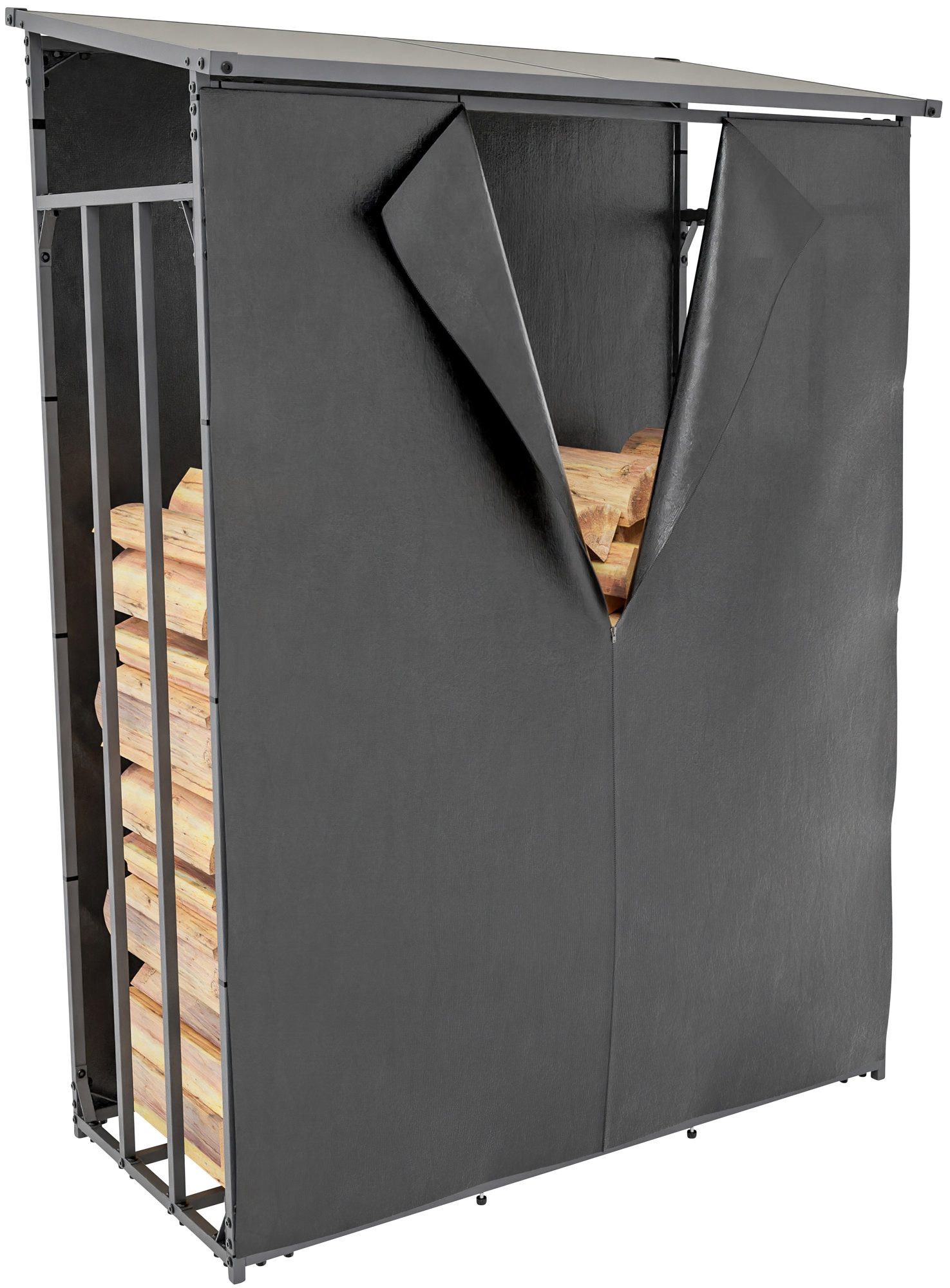 TPFLiving Kaminholzregal Sorin, BxTxH:130x70x185 cm, (Abschrägtes günstig online kaufen
