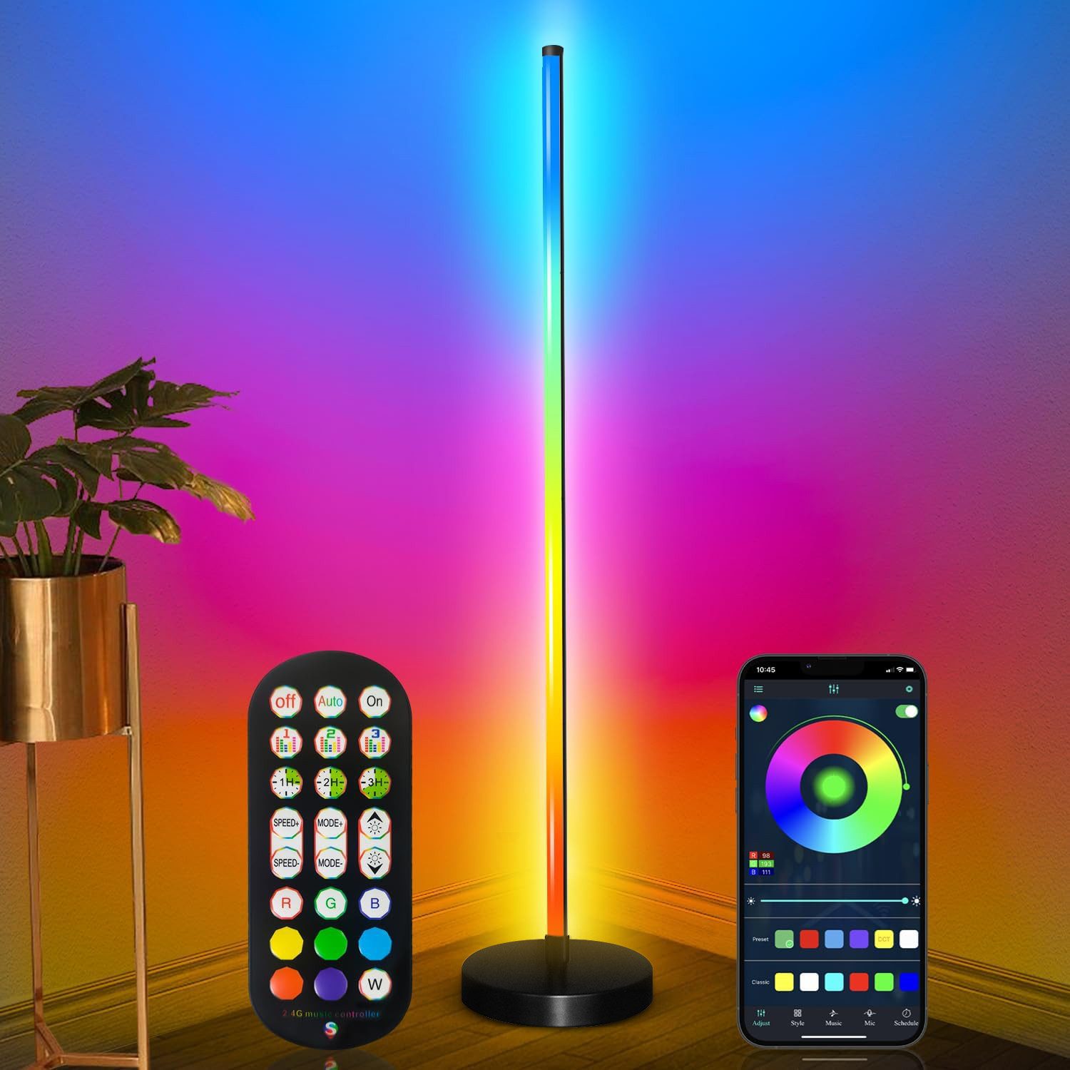 RWEUOQ LED Stehlampe RGB LEDStandleuchten Fernbedienung günstig online kaufen
