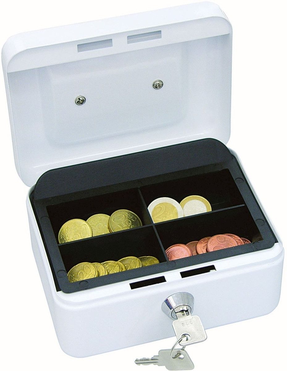 Geldkassette Geldkassette Gr. 1 15,2x11,5x8,0 cm weiß