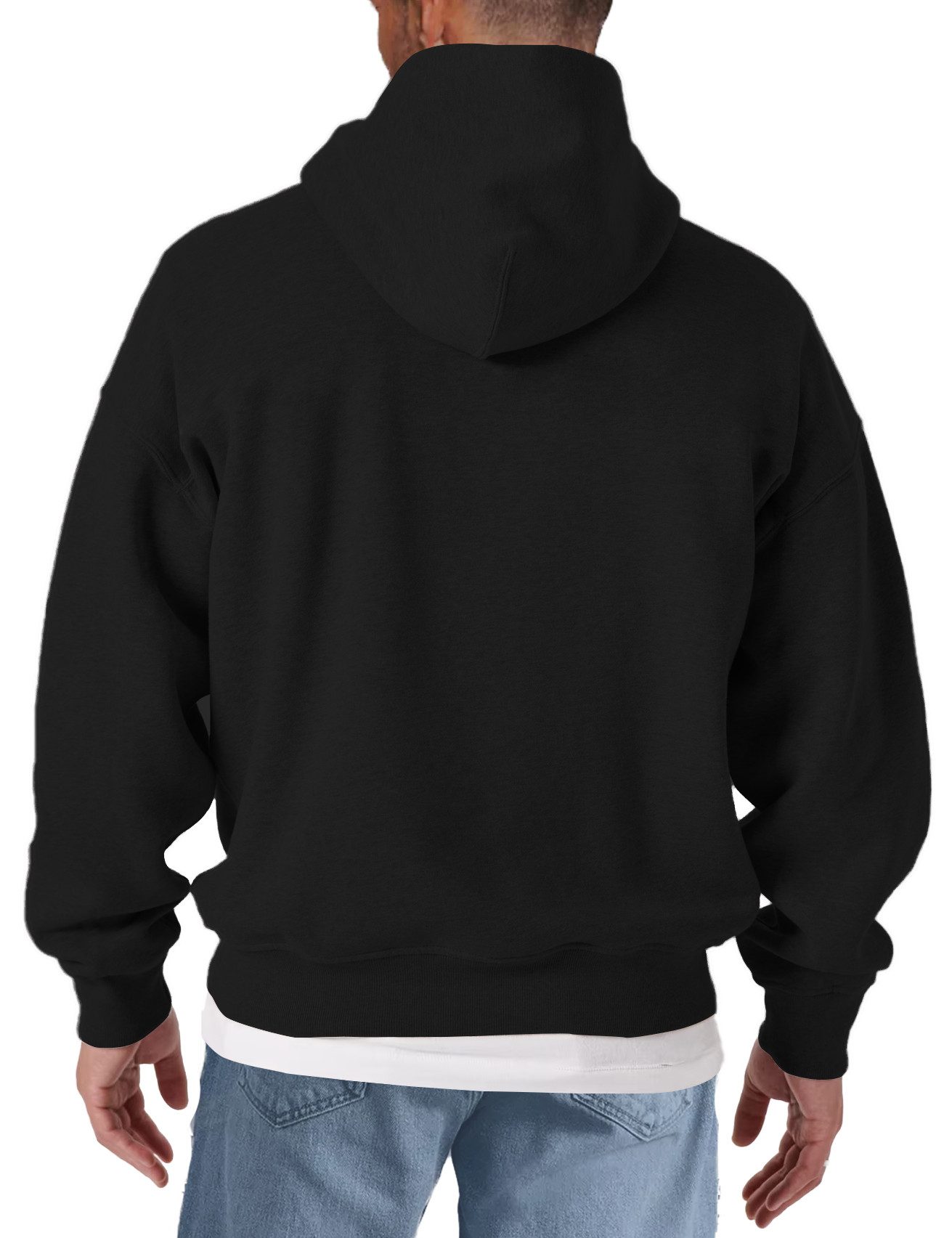 MAKAYA Kapuzenpullover mit Aufdruck Japan Motiv Samurai Krieger Anime Manga Geschenke (Schwarz, S, M, L, XL, XXL, 3XL, 4XL) Baumwolle