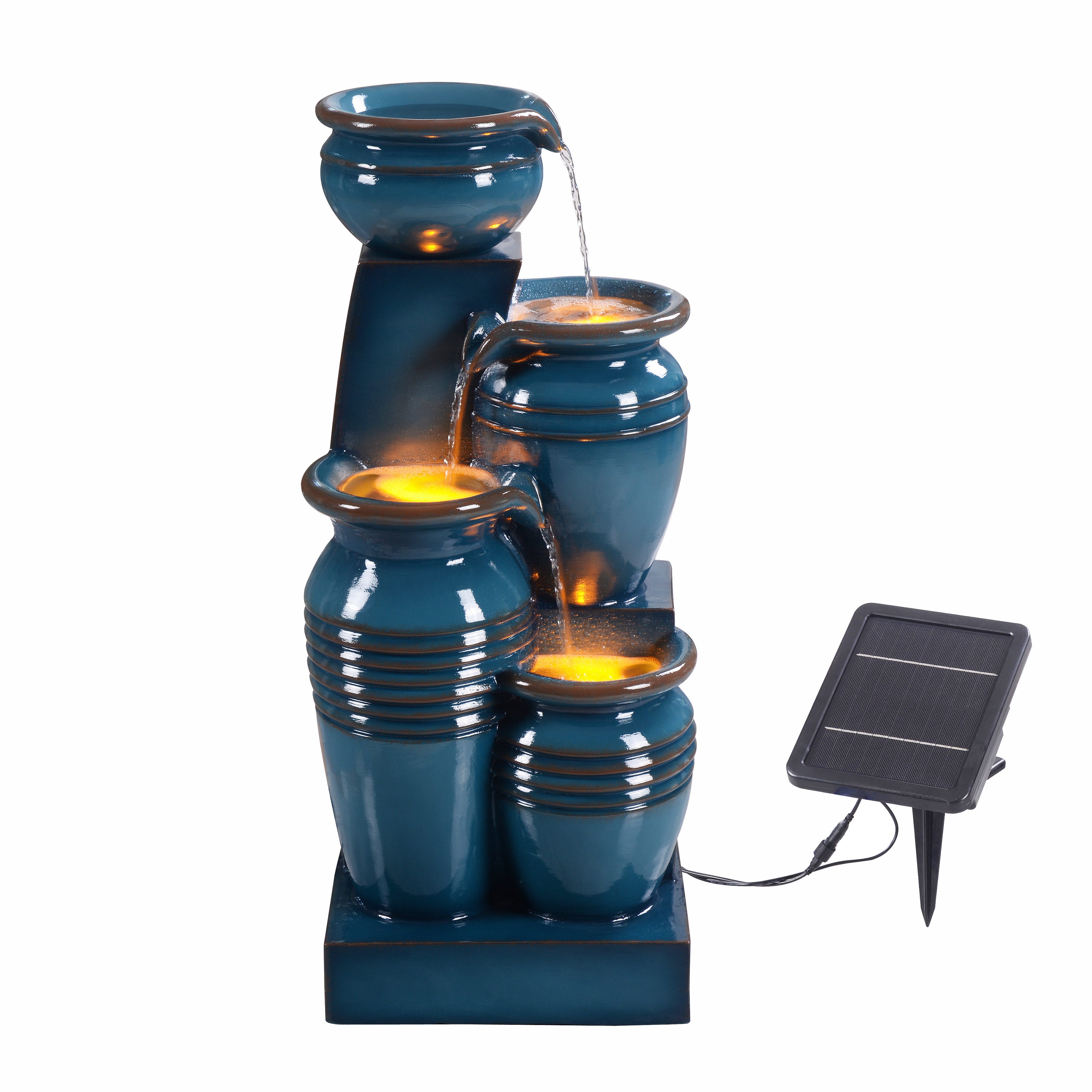 Teamson Home Gartenbrunnen Solarbrunnen in Schalenform günstig online kaufen