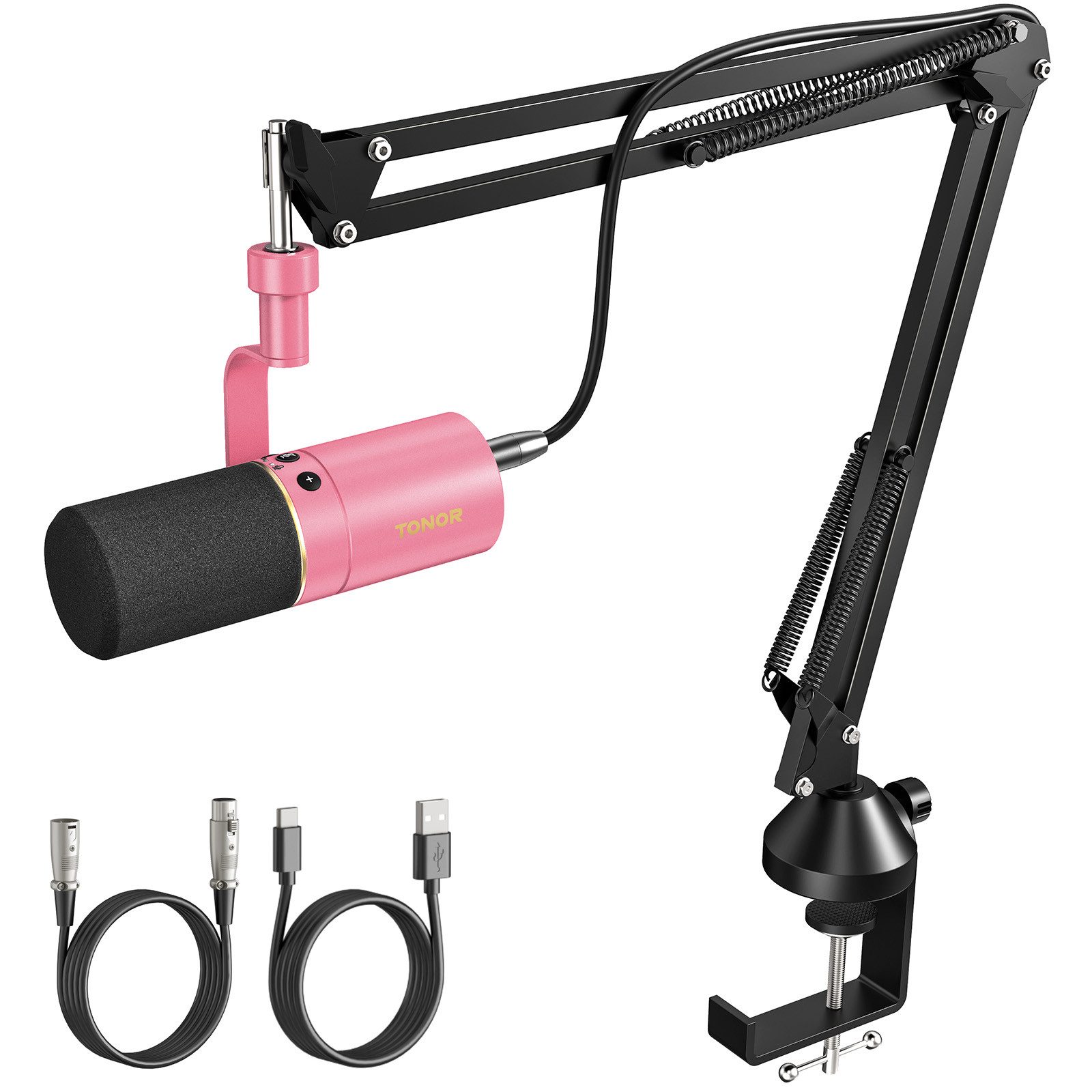TONOR Mikrofon Dynamisches Microphone mit XLR/USB Kabel, Vocal Mic Gesangsmikrofon.